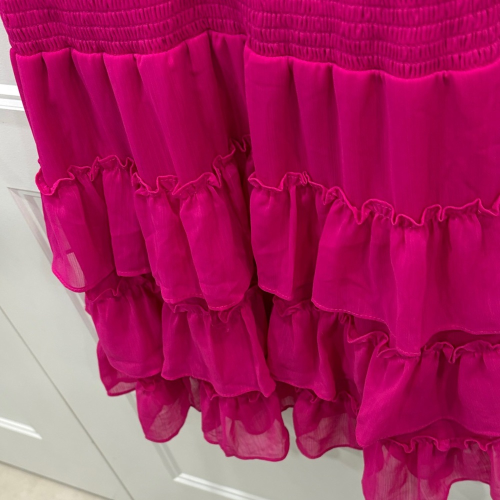 MSK Fuchsia Ruffle Detail Dress - Picture 3 of 10